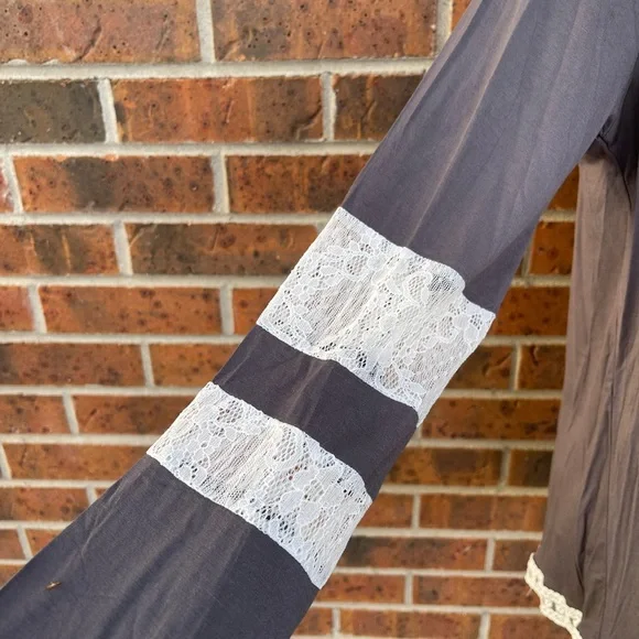Gray Lace Detailed Top - Picture 3 of 3